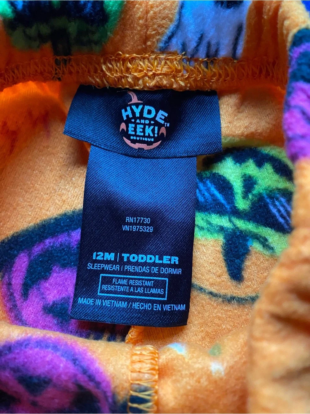 New Halloween Hyde & Eek! Fleece Pajama Pants Size 12 Months